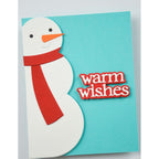 Birch Press Design Block Print Edge Snowman Dies 57642 warm wishes