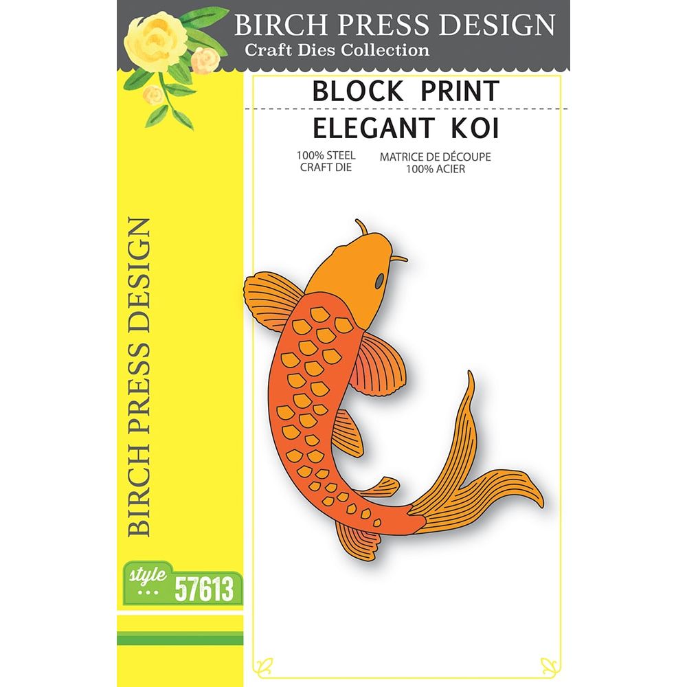 Birch Press Design Block Print Elegant Koi Dies 57613