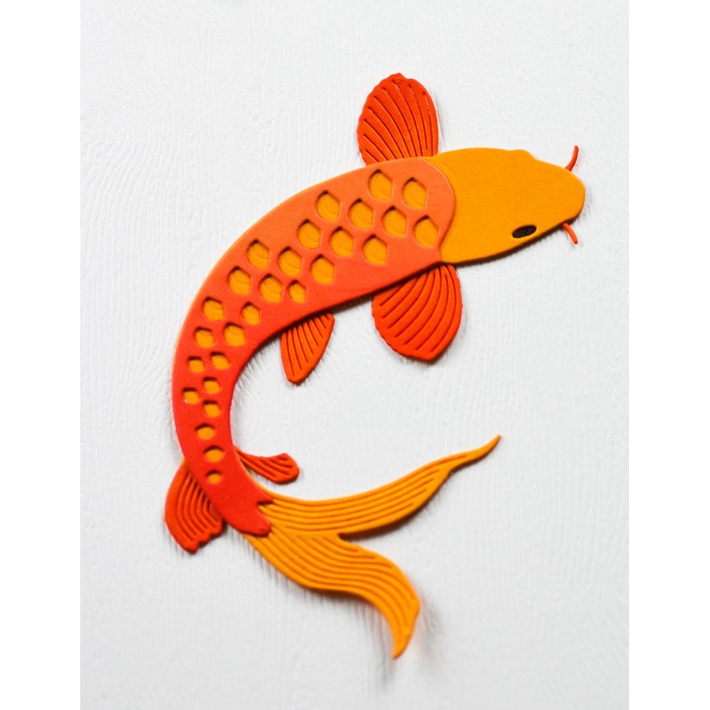 Birch Press Design Block Print Elegant Koi Dies 57613 koi