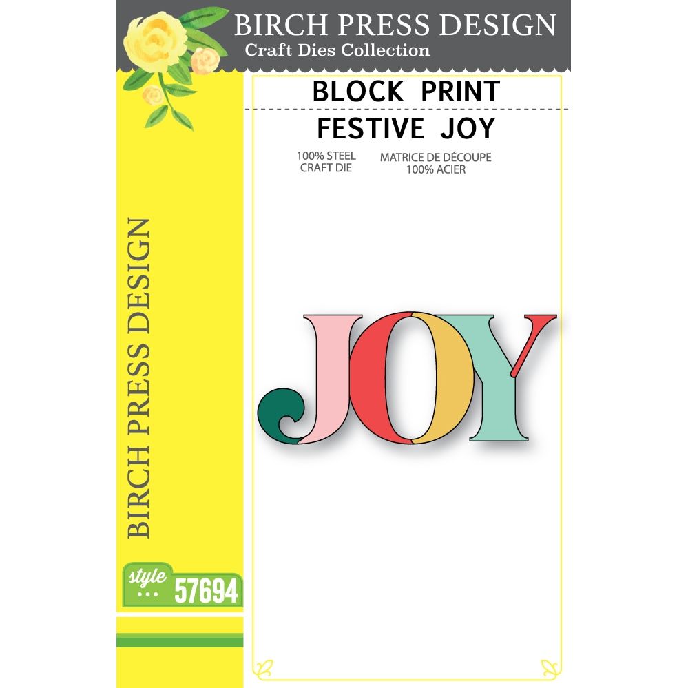 Birch Press Design Block Print Festive Joy Dies 57694