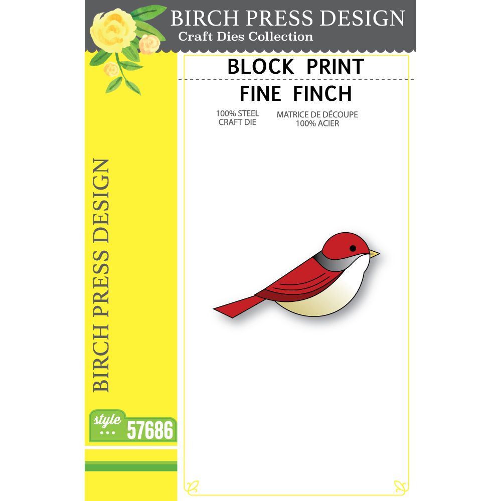 Birch Press Design Block Print Fine Finch Dies 57686