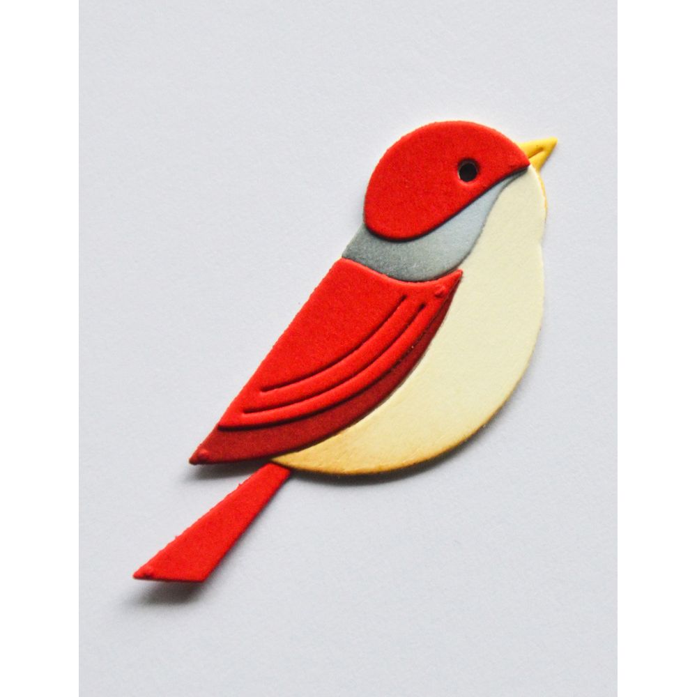 Birch Press Design Block Print Fine Finch Dies 57686 red bird