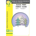 Birch Press Design Block Print Forest Scene Dies 57650
