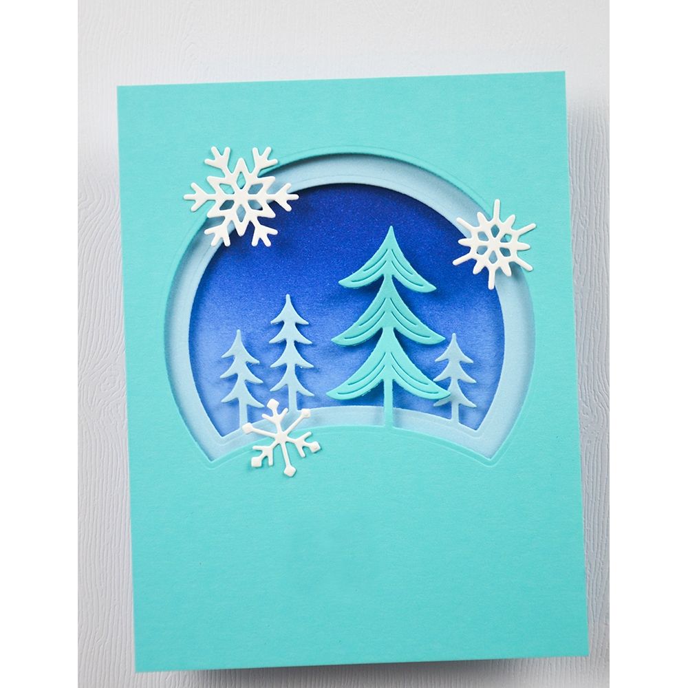 Birch Press Design Block Print Forest Scene Dies 57650 globe