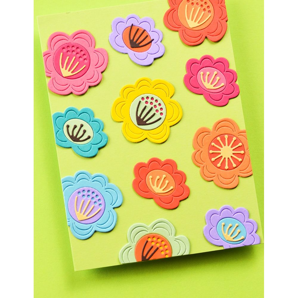 Birch Press Design Block Print Fun Floral Dies 57603 flowers