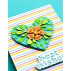 Birch Press Design Block Print Garden Heart Dies 57589 best wishes