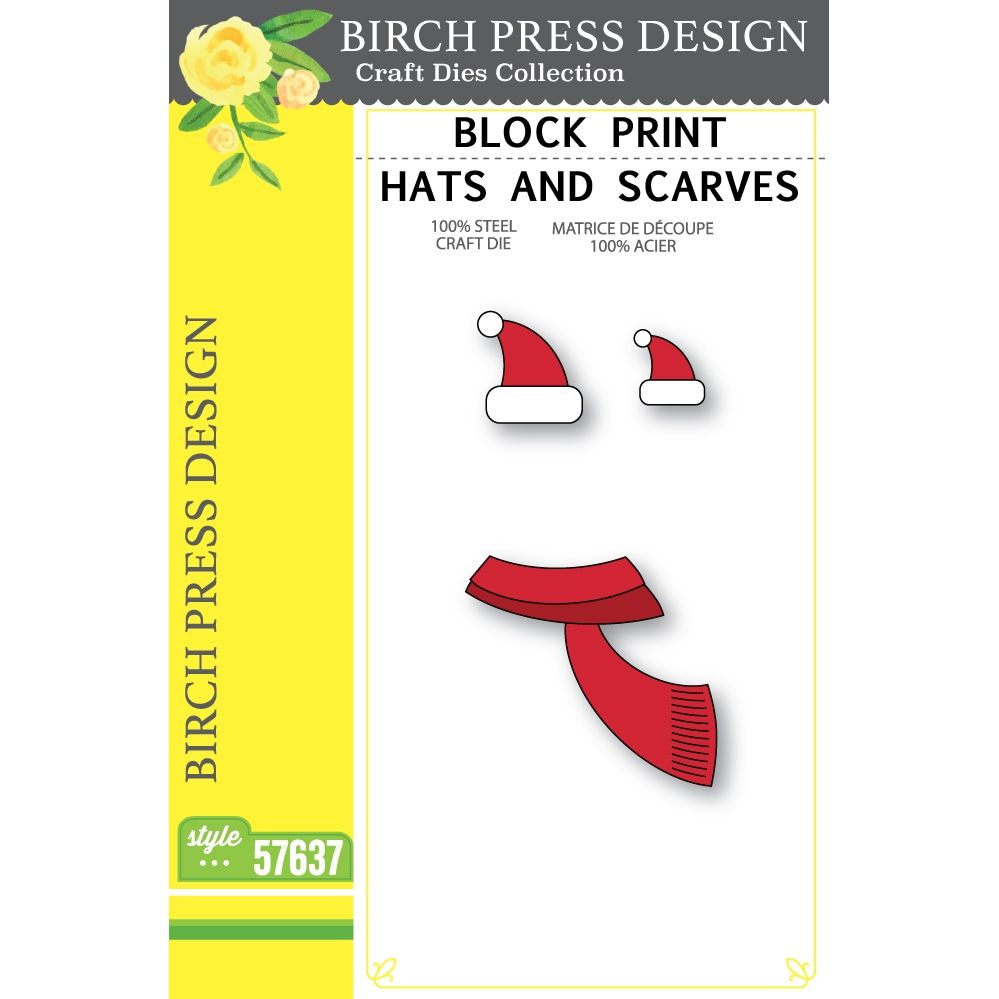 Birch Press Design Block Print Hats and Scarves Dies 57637
