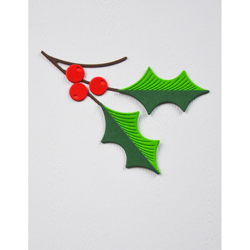 Birch Press Design Block Print Holly Sprig Dies 57636 leaves