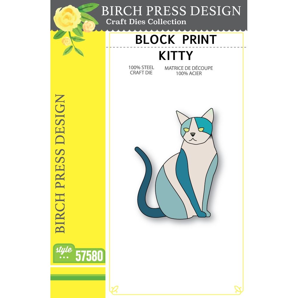 Birch Press Design Block Print Kitty Dies 57580