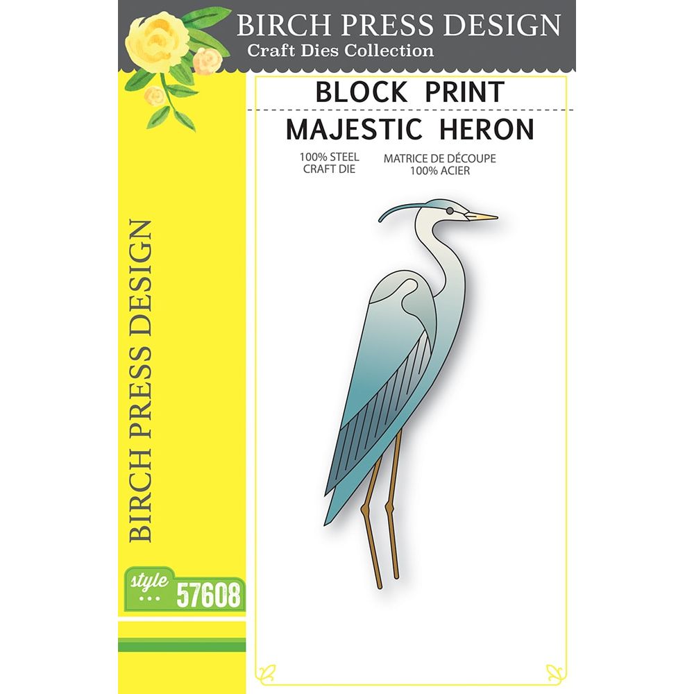 Birch Press Design Block Print Majestic Heron Dies 57608