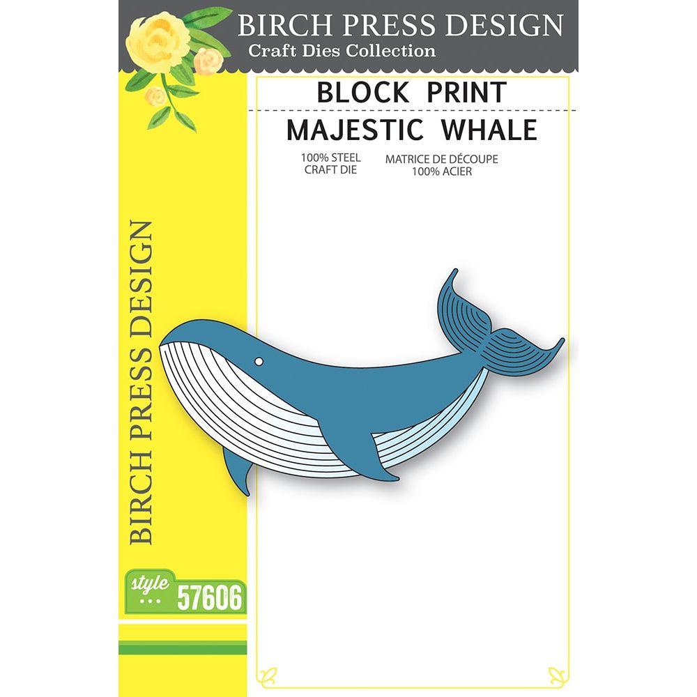 Birch Press Design Block Print Majestic Whale Dies 57606