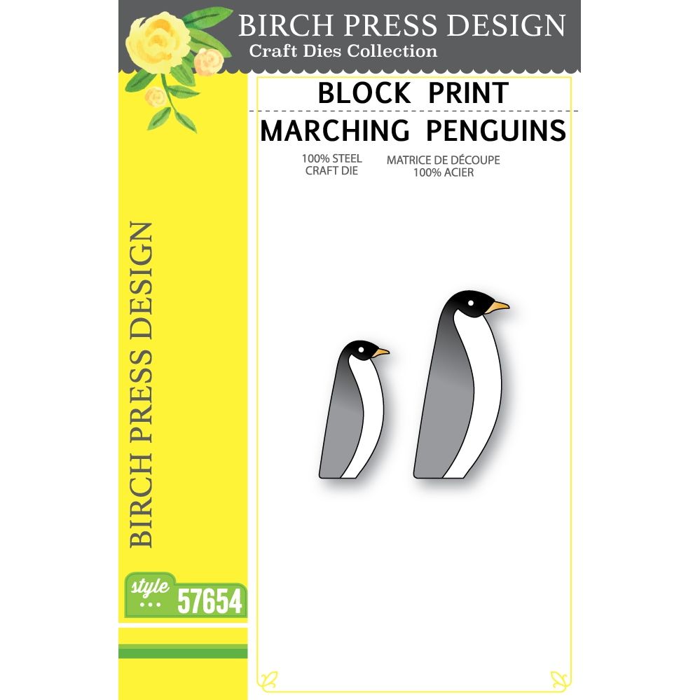Birch Press Design Block Print Marching Penguins Dies 57654
