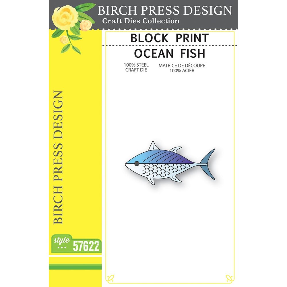 Birch Press Design Block Print Ocean Fish Dies 57622