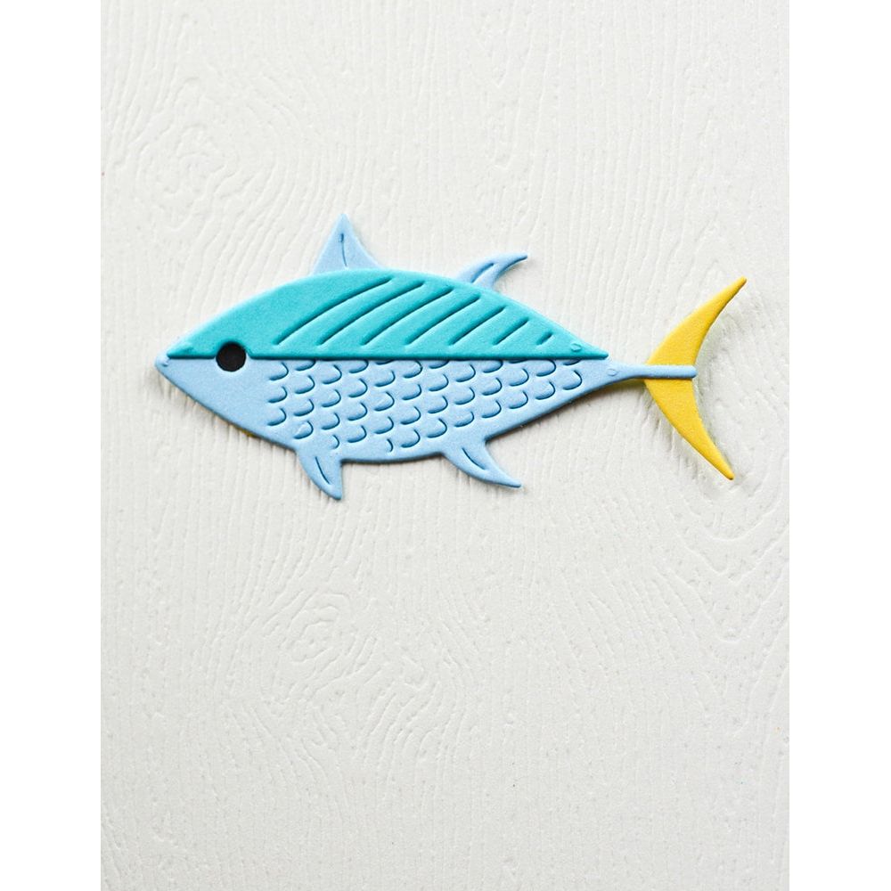 Birch Press Design Block Print Ocean Fish Dies 57622 fish
