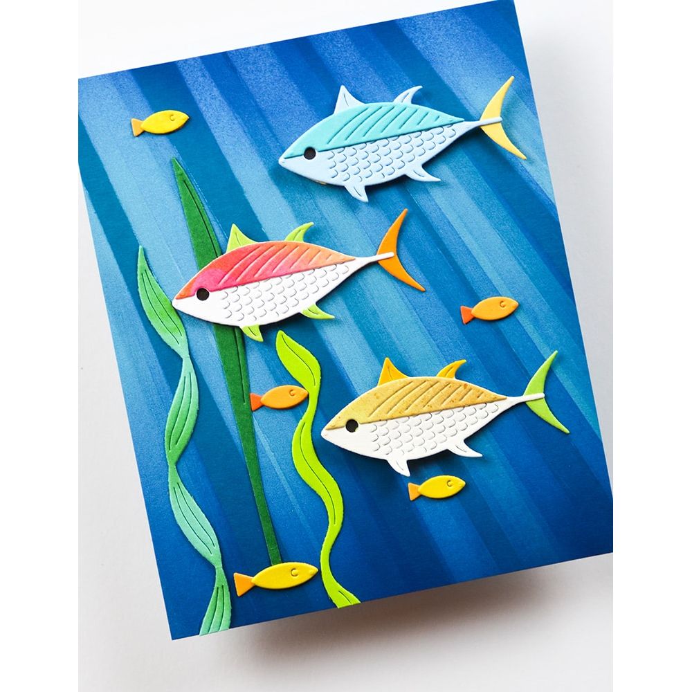 Birch Press Design Block Print Ocean Fish Dies 57622 three