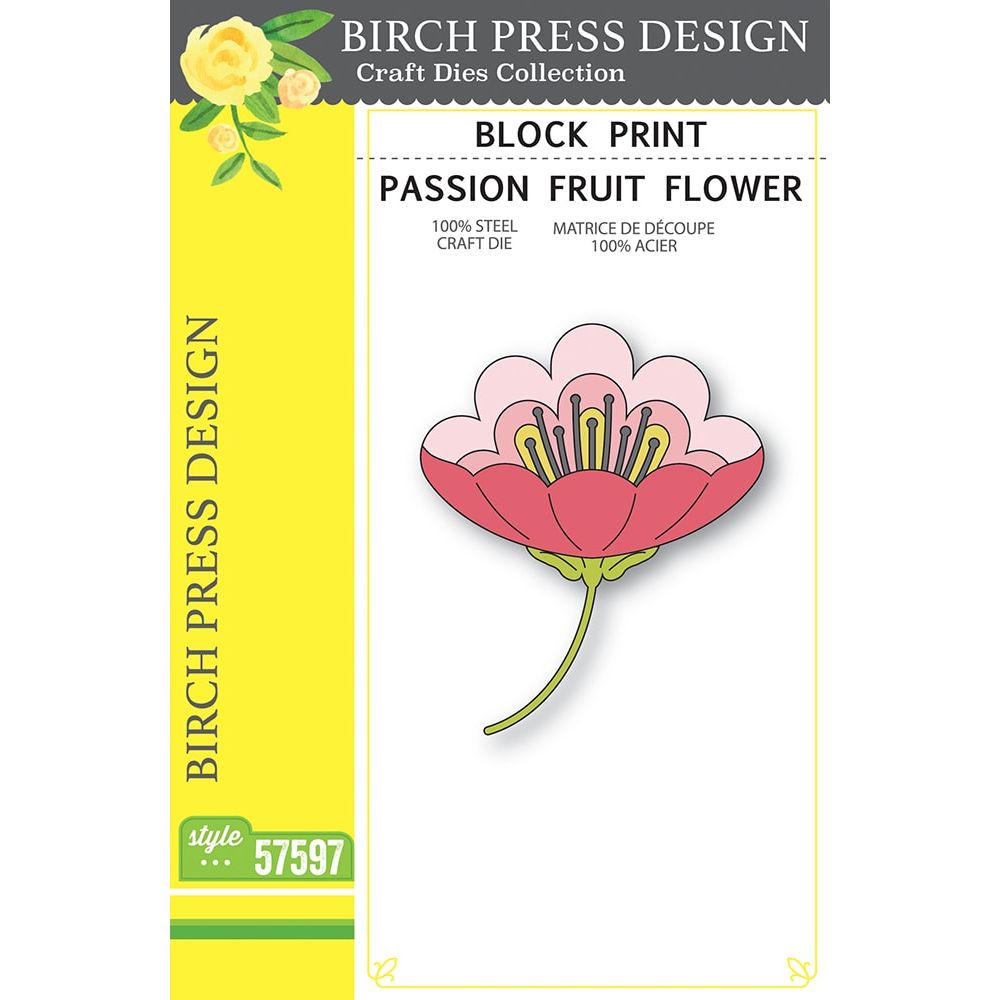 Birch Press Design Block Print Passion Fruit Flower Dies 57597