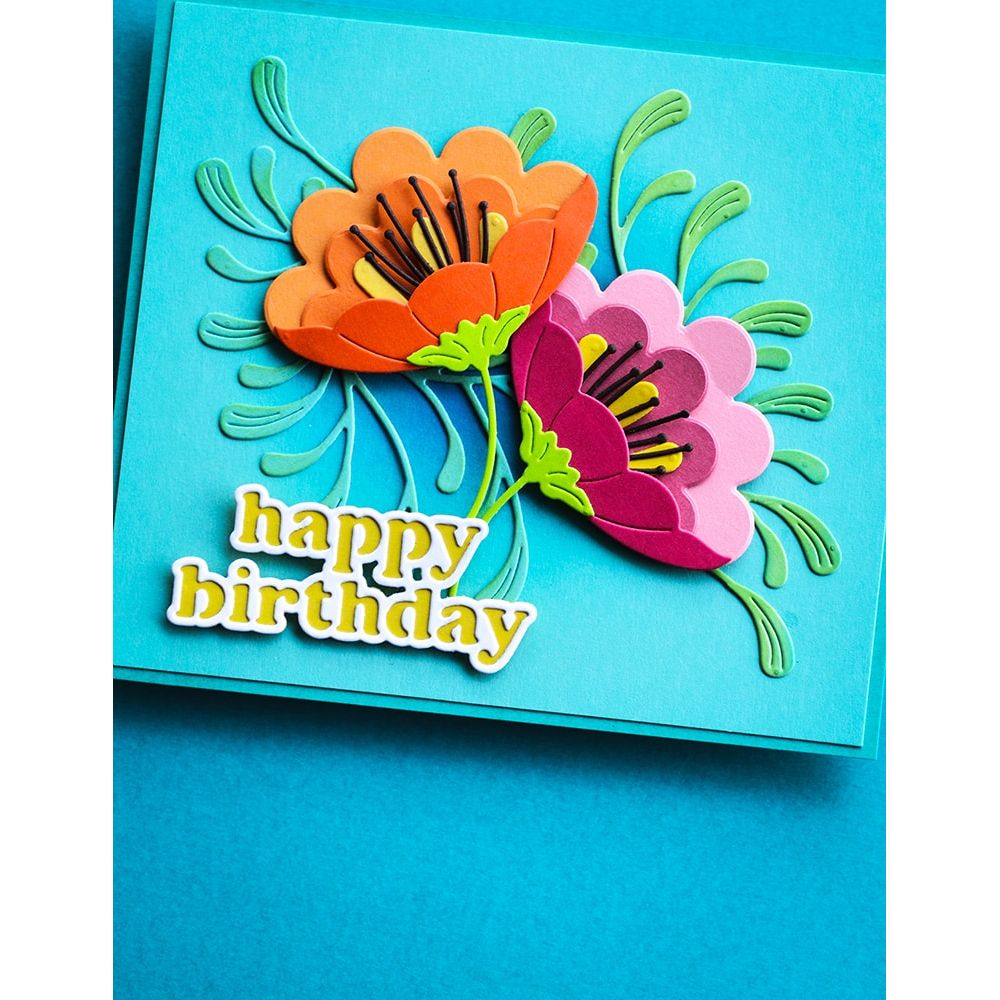 Birch Press Design Block Print Passion Fruit Flower Dies 57597 birthday