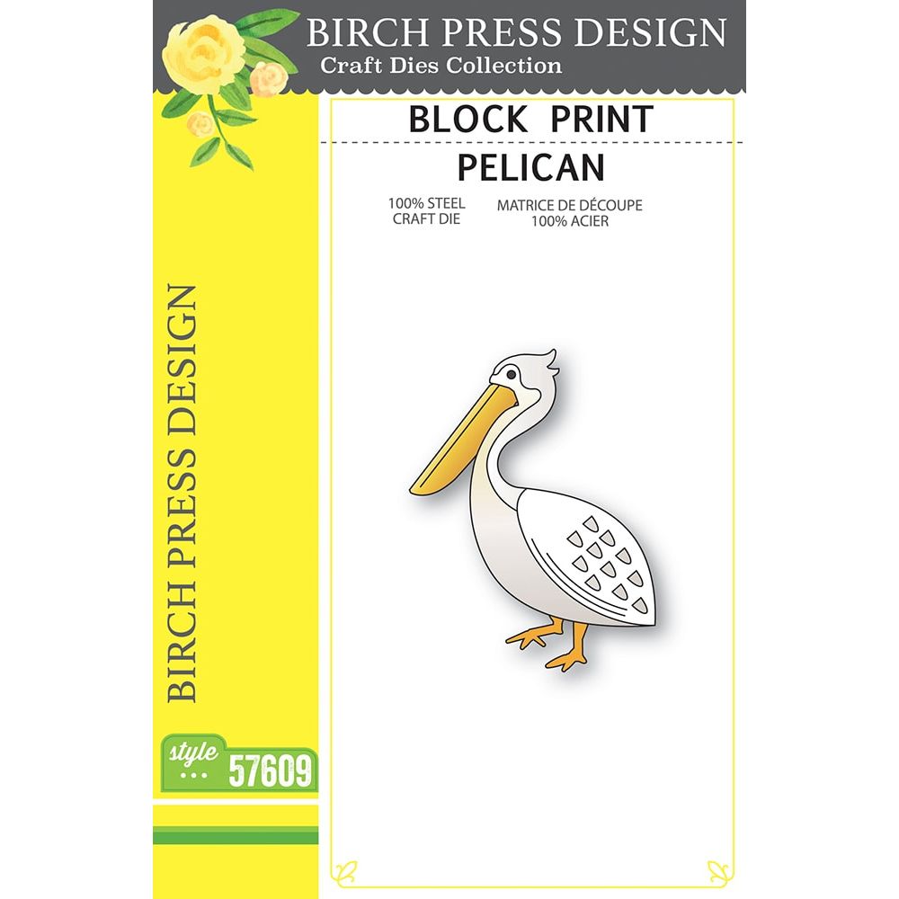 Birch Press Design Block Print Pelican Dies 57609