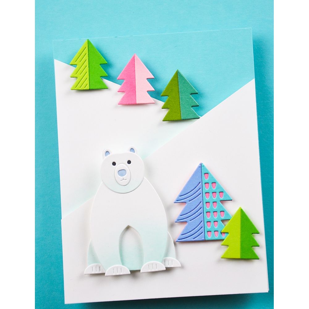 Birch Press Design Block Print Pine Trees Dies 57645 bear