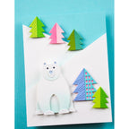 Birch Press Design Block Print Polar Bear Dies 57638 trees