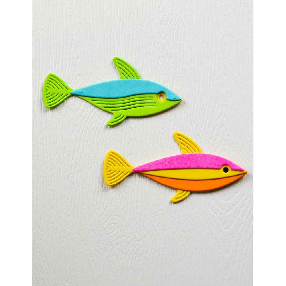Birch Press Design Block Print Pond Fish Dies 57623 fish