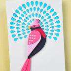 Birch Press Design Block Print Pretty Peacock Dies 57591 pink bird