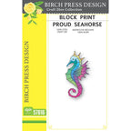 Birch Press Design Block Print Proud Seahorse Dies 57616
