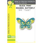 Birch Press Design Block Print Roundel Butterfly Dies 57665