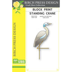 Birch Press Design Block Print Standing Crane Dies 57615