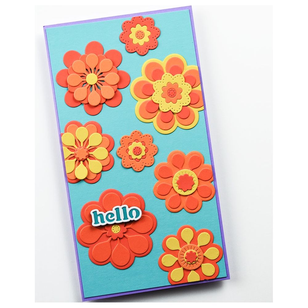Birch Press Design Block Print Star Flowers Dies 57605 hello