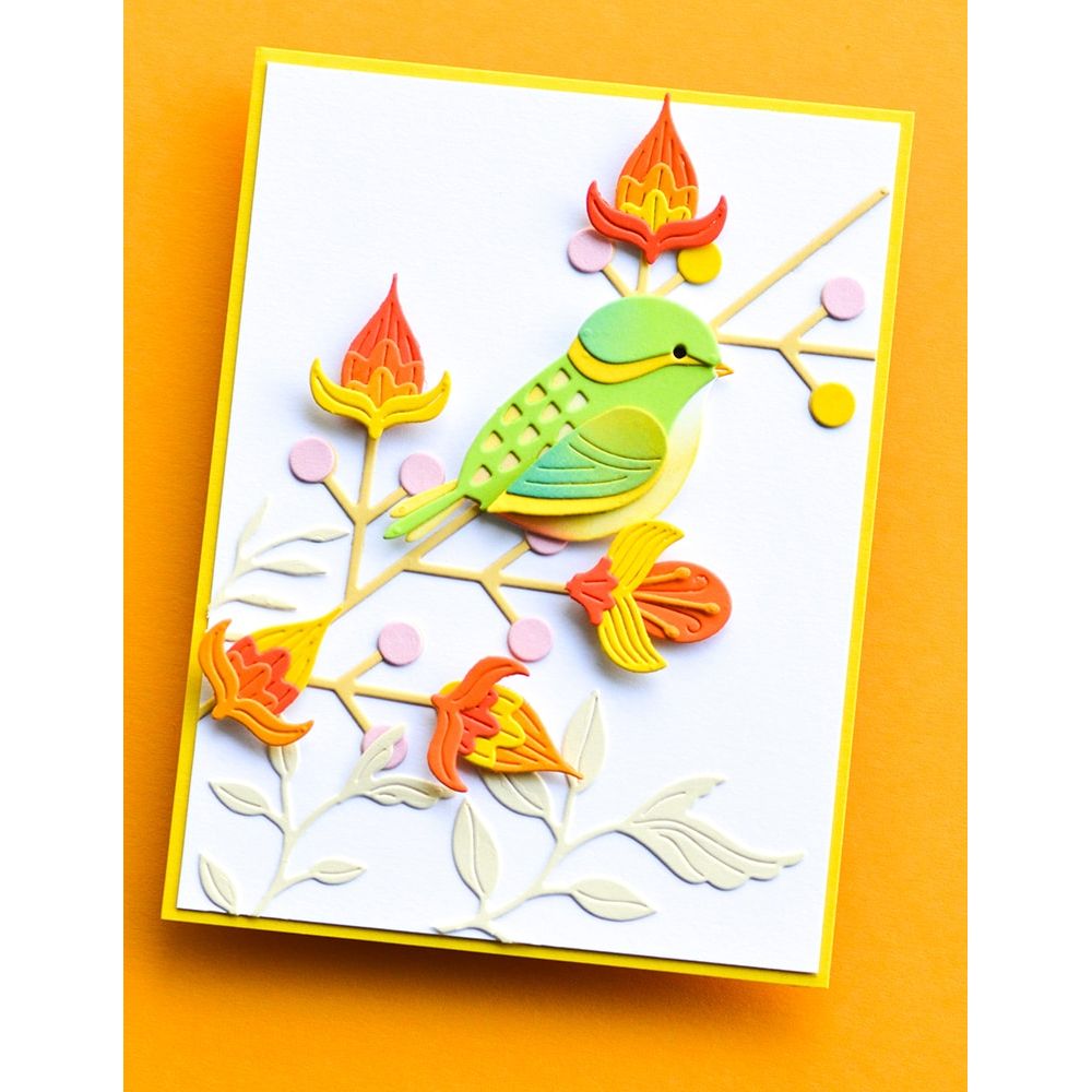 Birch Press Design Block Print Stems and Berries Dies 57599 buds