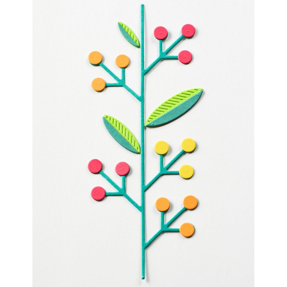 Birch Press Design Block Print Stems and Berries Dies 57599 product sample