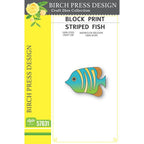 Birch Press Design Block Print Striped Fish Dies 57631