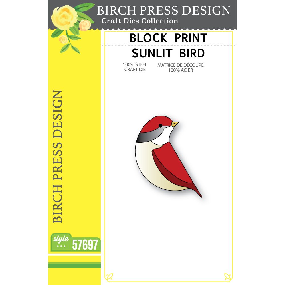 Birch Press Design Block Print Sunlit Bird Dies 57697