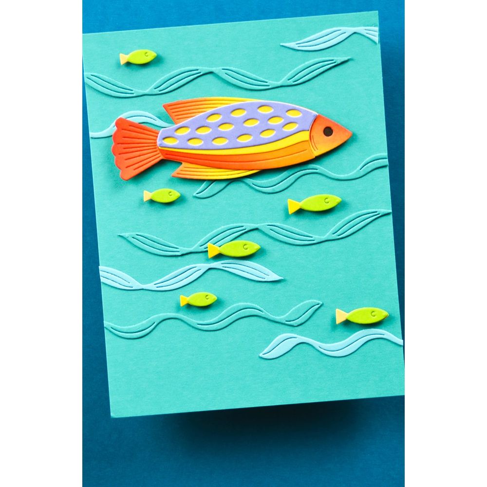 Birch Press Design Block Print Swift Fish Dies 57627 waves