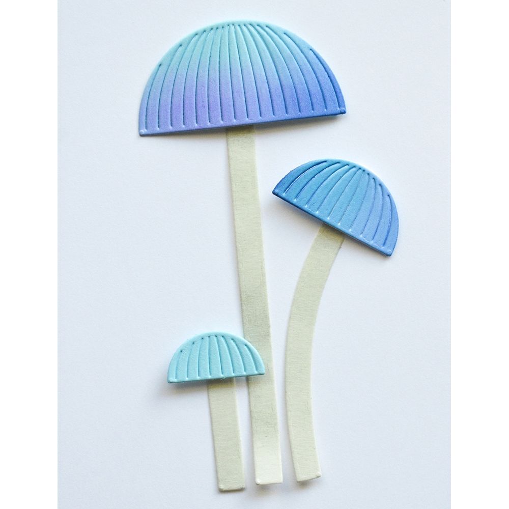 Birch Press Design Block Print Tall Mushrooms Dies 57672 contents inside package