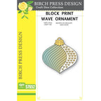 Birch Press Design Block Print Wave Ornament Dies 57652
