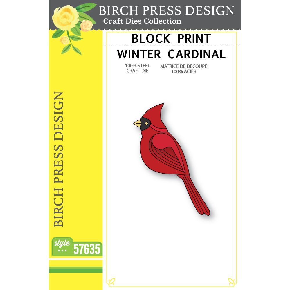 Birch Press Design Block Print Winter Cardinal Dies 57635

