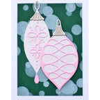 Birch Press Design Bokeh Stencil Set 42048 pink glitter ornaments card