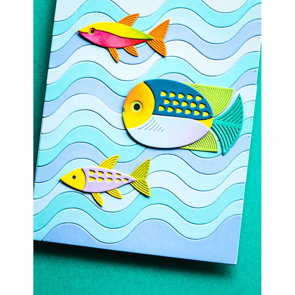 Birch Press Design Corner Waves Dies 57607 fish