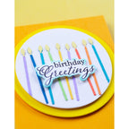 Birch Press Design Elegant Birthday Sentiments Clear Stamp And Die Set 8166 candles