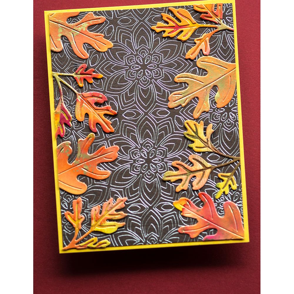 Birch Press Design Gilded Viola Hot Foil Plate bpf508 leaves