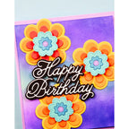 Birch Press Design Handwritten Happy Birthday and Outline Dies 57571 flowers