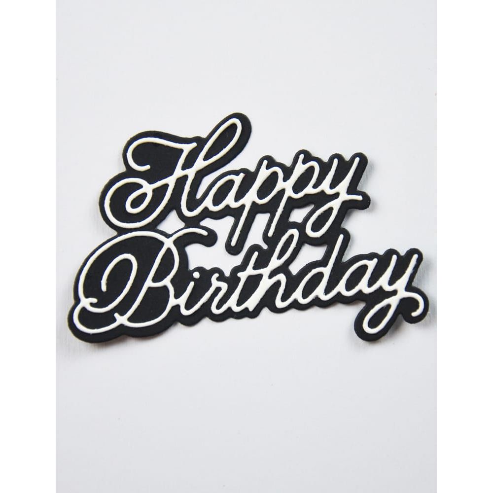 Birch Press Design Handwritten Happy Birthday and Outline Dies 57571
 script