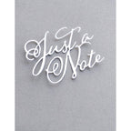 Birch Press Design Just A Note Scripted Die 57544 cut out design