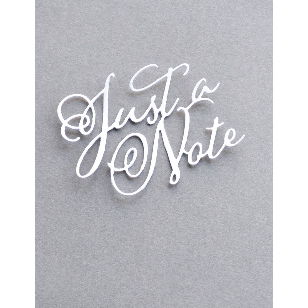 Birch Press Design Just A Note Scripted Die 57544 cut out design