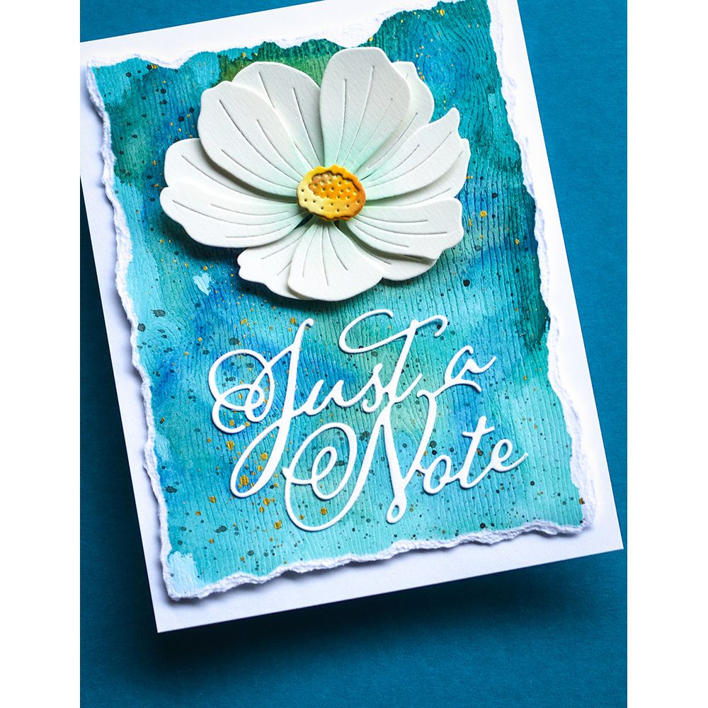 Birch Press Design Just A Note Scripted Die 57544 flower