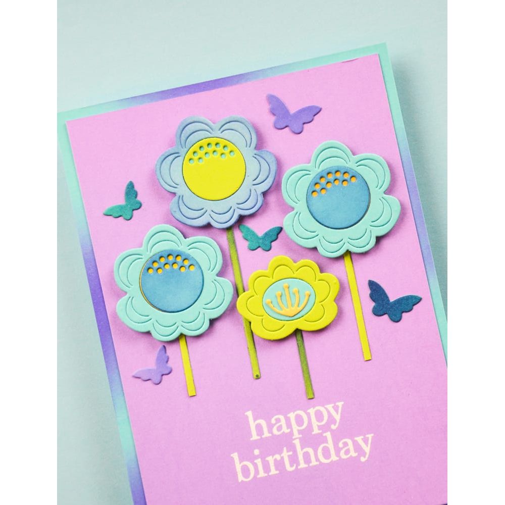 Birch Press Design Linear Boho Butterflies Dies 57574 birthday