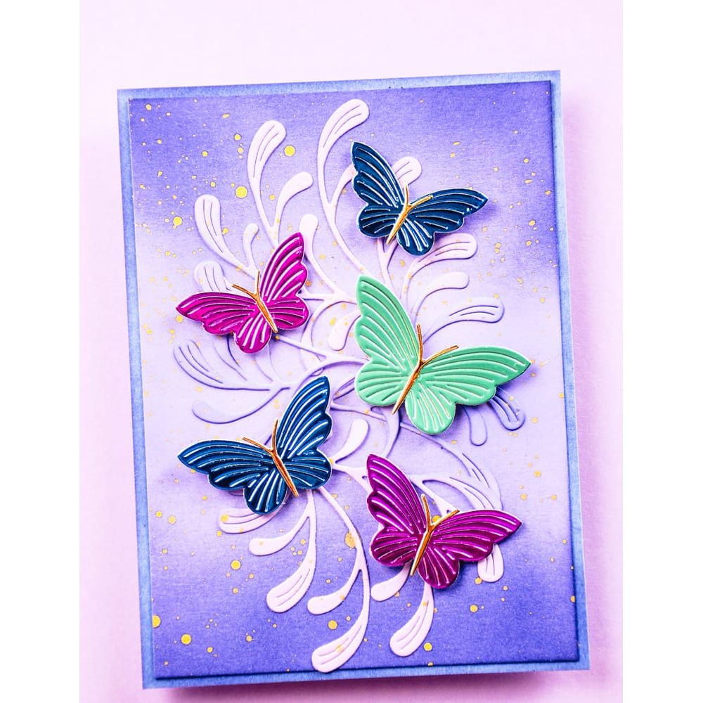 Birch Press Design Linear Boho Butterflies Dies 57574 sparkle