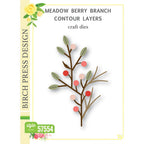 Birch Press Design Meadow Berry Branch Contour Layers Dies 57554